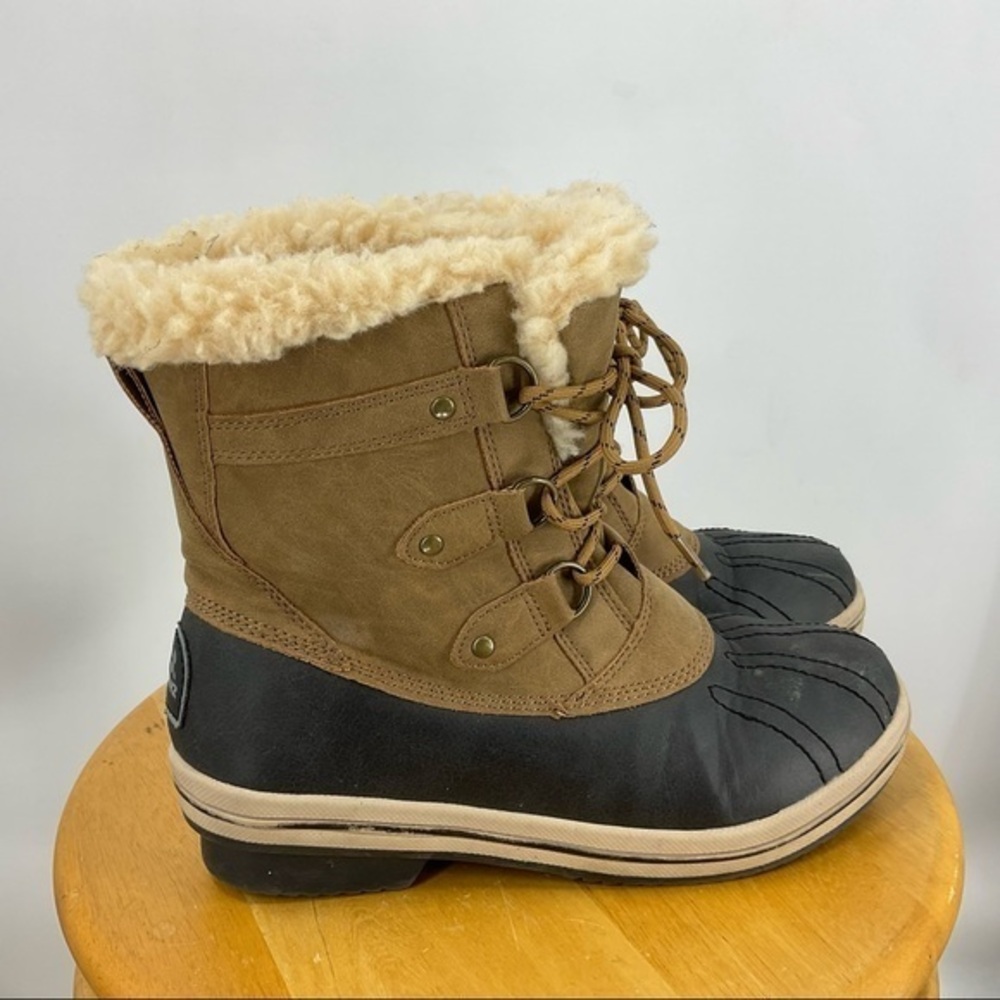 Pawz leather wool Sherpa lined duck boot 8